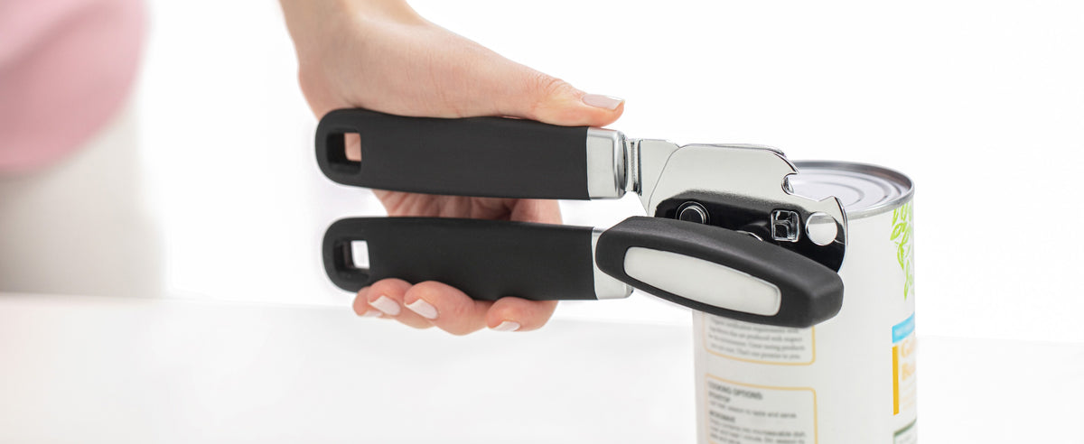 GORILLA GRIP Heavy Duty Can Opener & Bottle Opener, Black